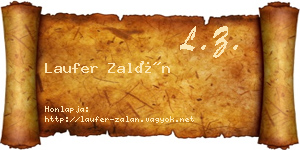 Laufer Zalán névjegykártya