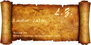 Laufer Zalán névjegykártya